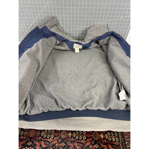 L.L. Bean Navy & Gray Lined Jacket XL Men's Nylon Polyester - Picture 6 of 9